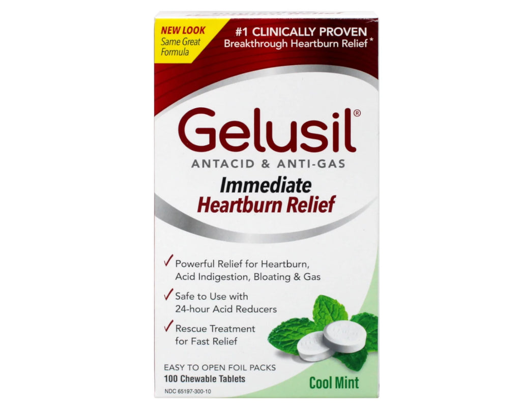 Antacid Anti-Gas Tablets Cool Mint, 100 Count N799667