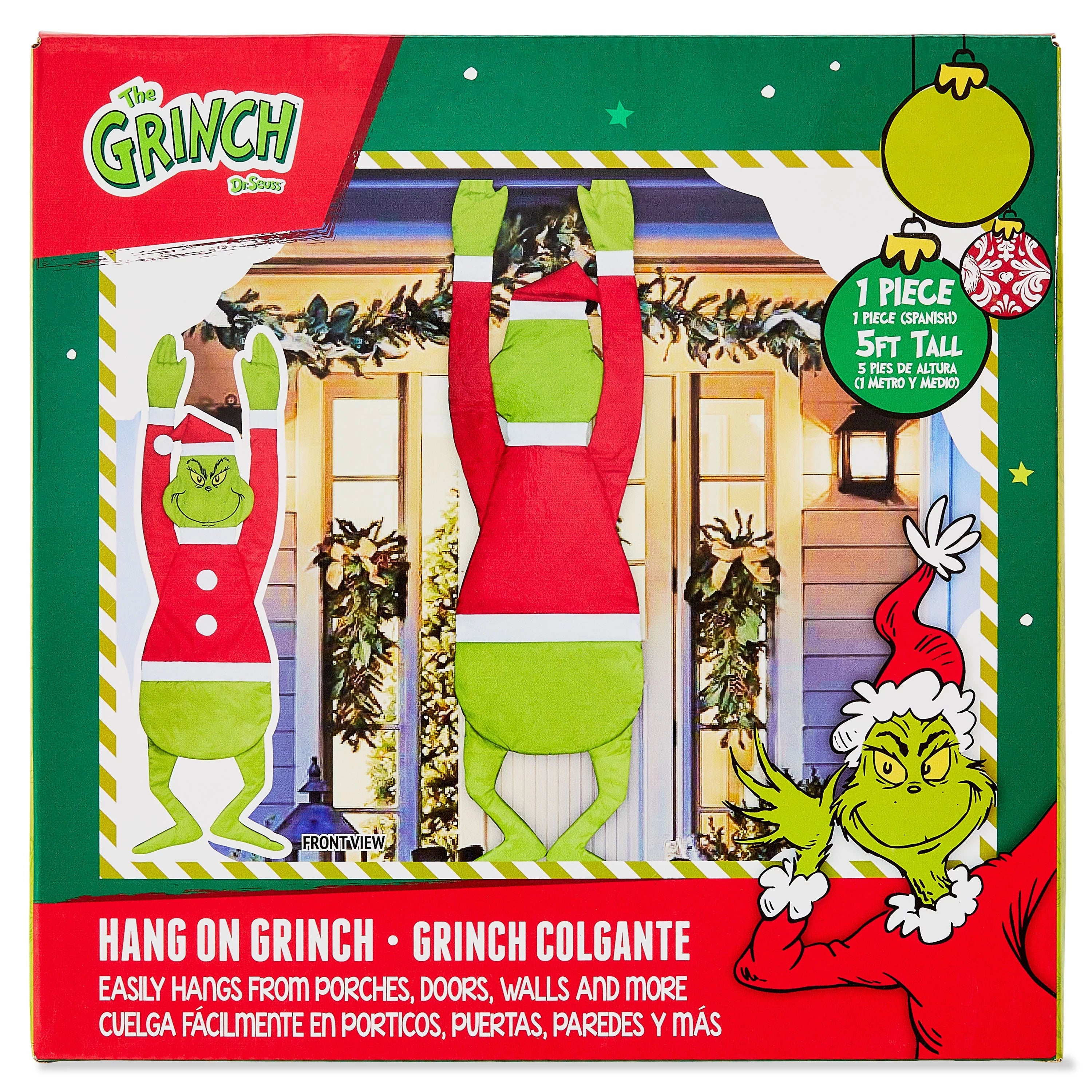 Outdoor Hanging Grinch Figurine, 5 Feet Tall Y873192