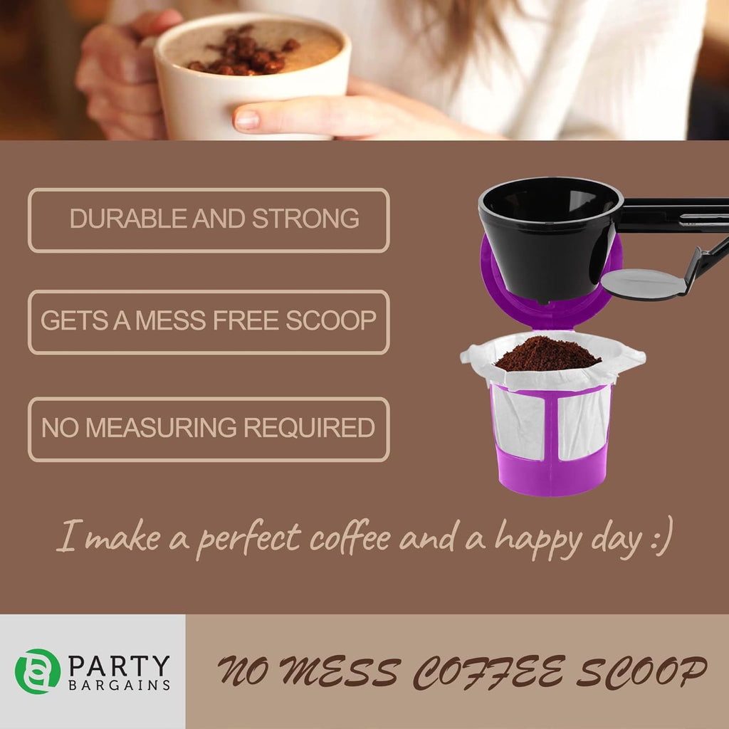 Coffee Scoop for Reusable K Cups - Single Serve Refillable Filter - Black V240360