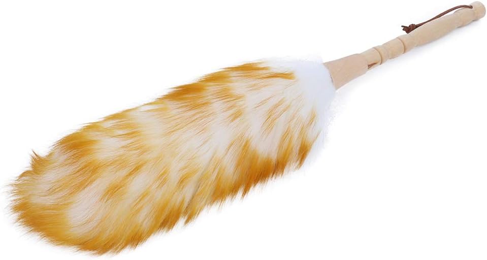 Soft Wool Duster with Wooden Handle for Furniture Cleaning N98936