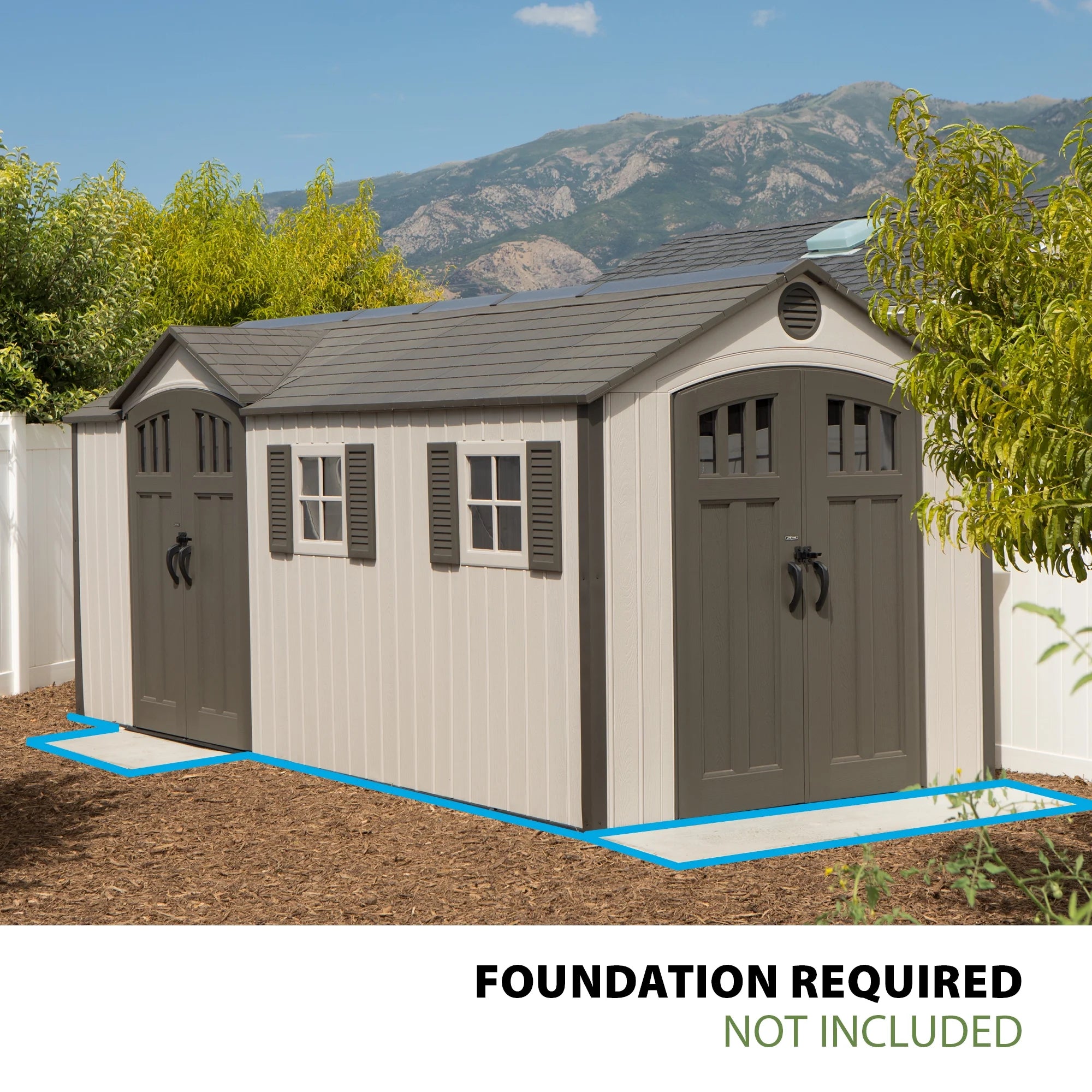 Outdoor Storage Shed 17.5 x 8 ft X879656