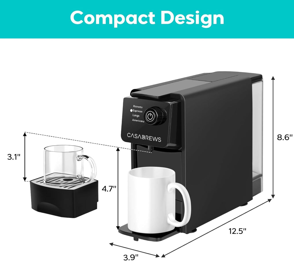 Espresso Machine for Nespresso Original Pods, 20 Bar, Compact Capsule Coffee Maker S54378