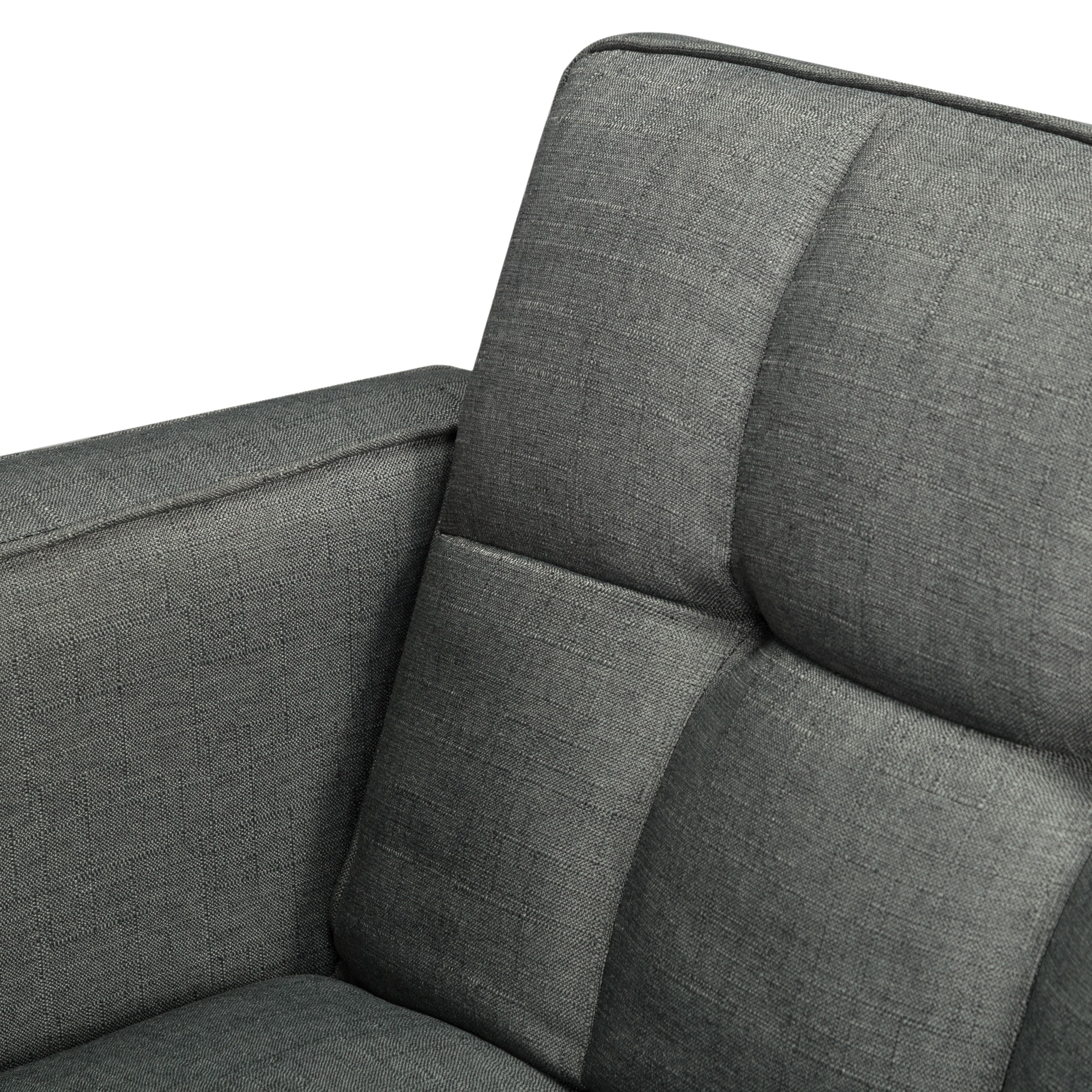 Futon Sofa Bed with Split Back and Wood Legs F4124