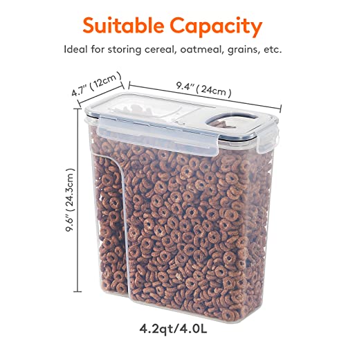 Cereal Containers with Flip-Top Lids, 4-Piece Airtight Food Storage Set P421012