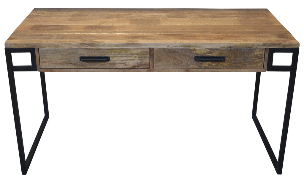 Solid Wood Writing Desk with Two Drawers N9714