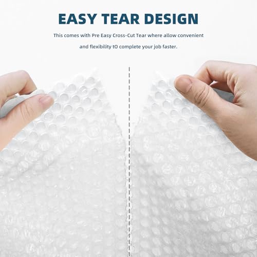 Bubble Cushioning Wrap 2 Pack 12 Inch x 72ft Total, Perforated Every 12" U548336