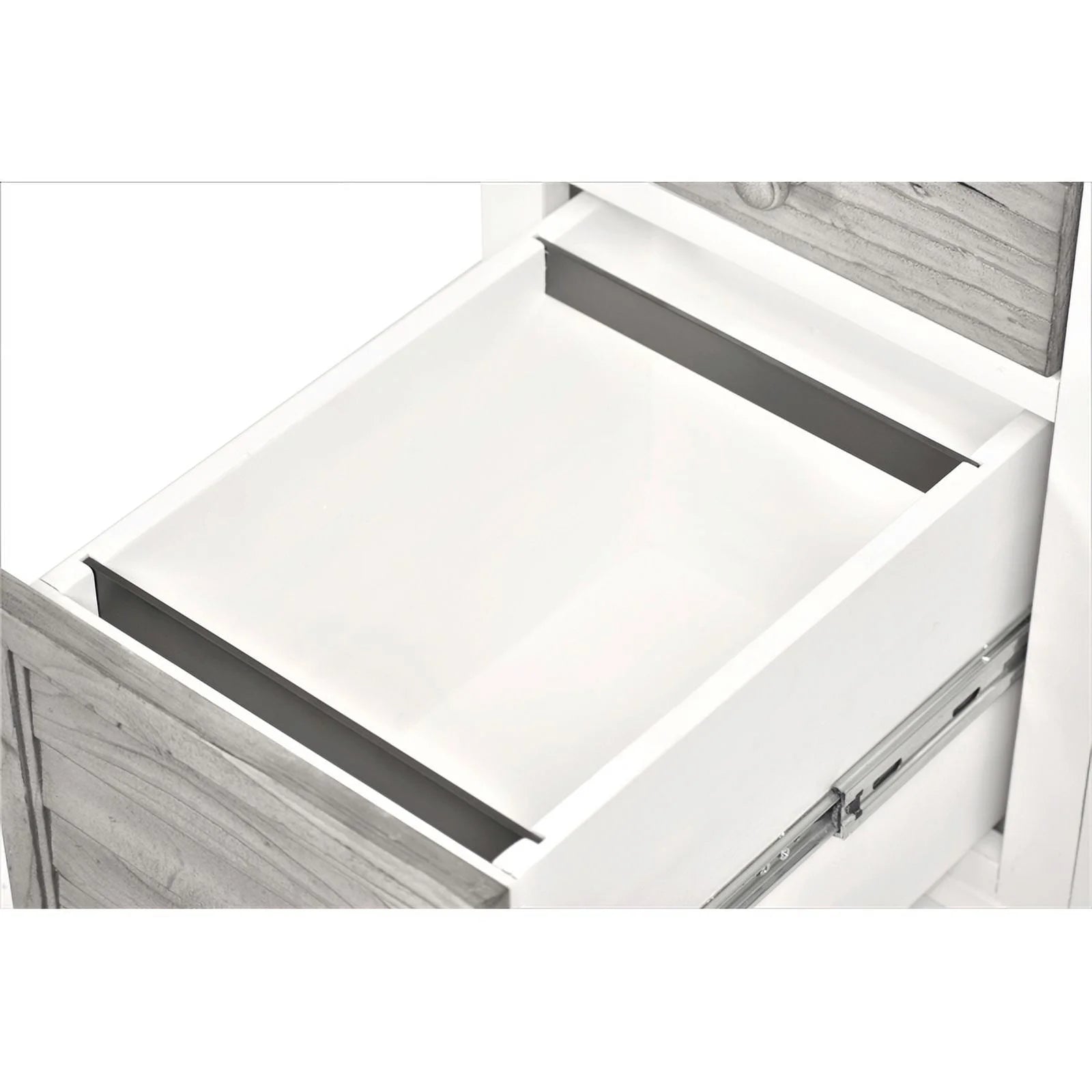 Wood Desk & Chair Set in Gray/White R814781
