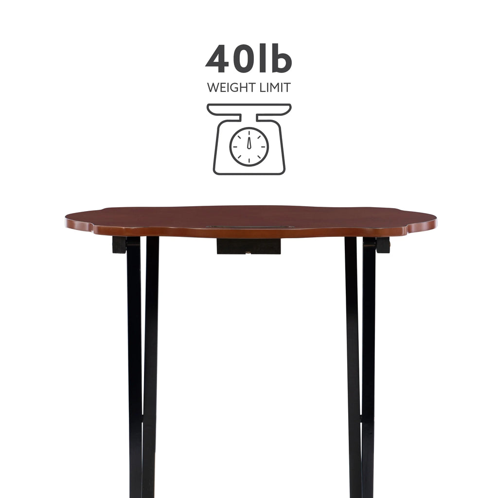 Folding Side Table 5-Piece Set with Stand, 26" Tall Y26089