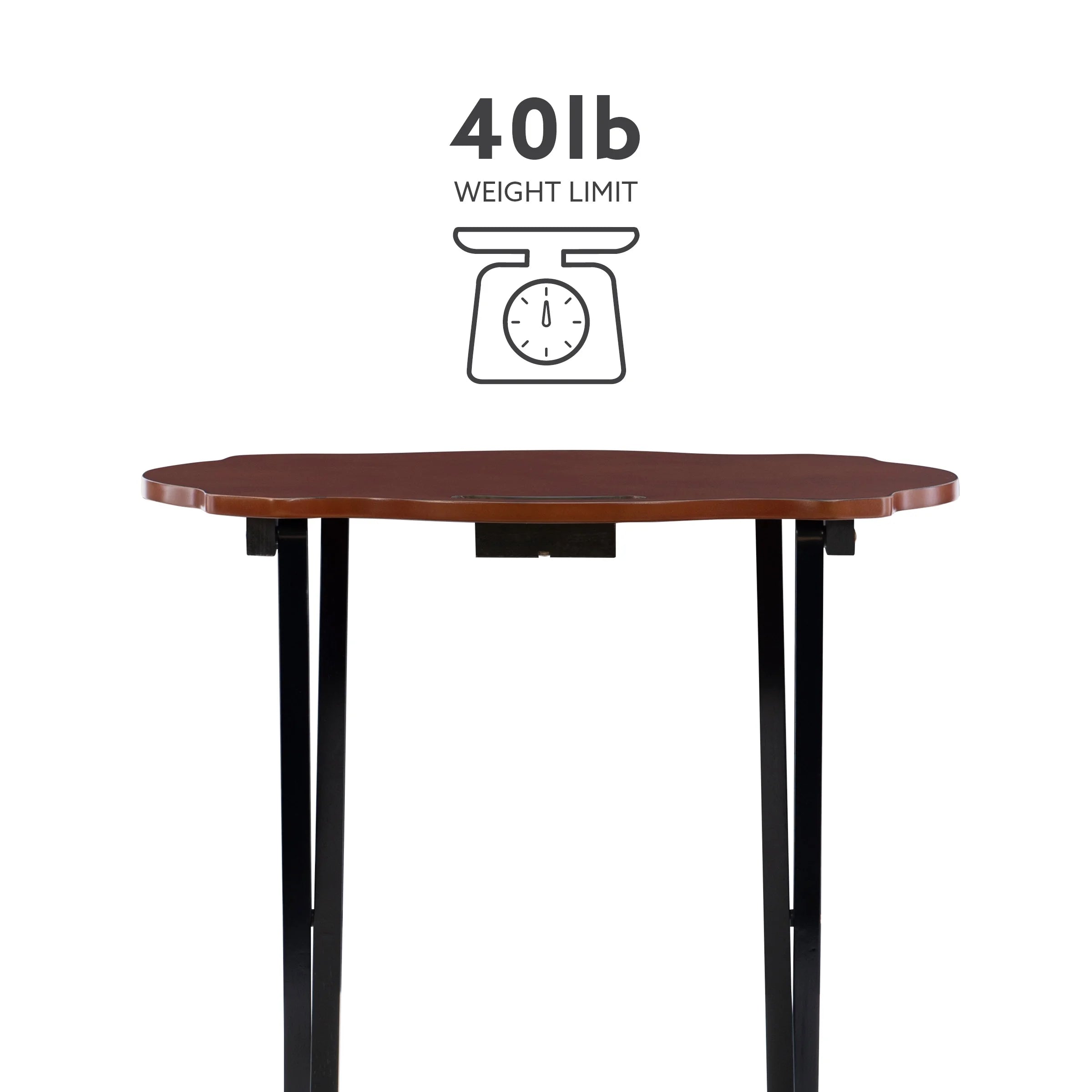 Folding Side Table 5-Piece Set with Stand, 26" Tall Y26089