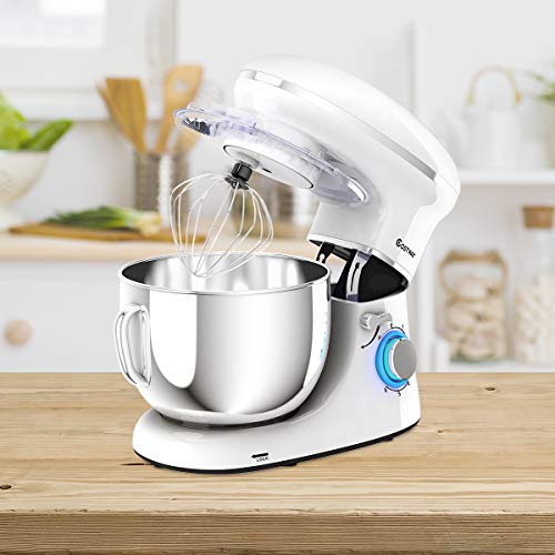 Stand Mixer, 660W Electric Kitchen Mixer with 6-Speed Control, 6.3-Quart Stainless Steel Bowl I76860