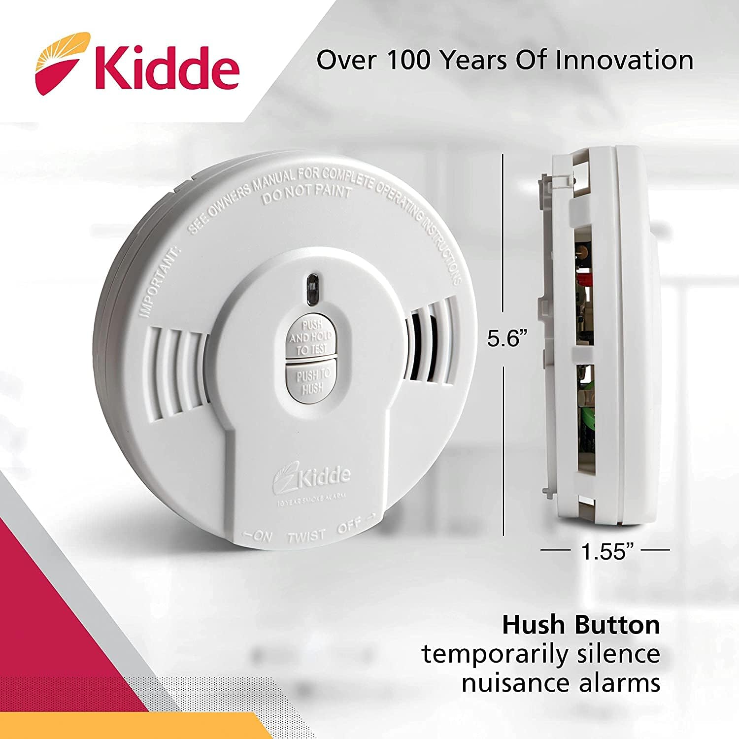 Smoke & Carbon Monoxide Detector, 10-Year Battery J6151
