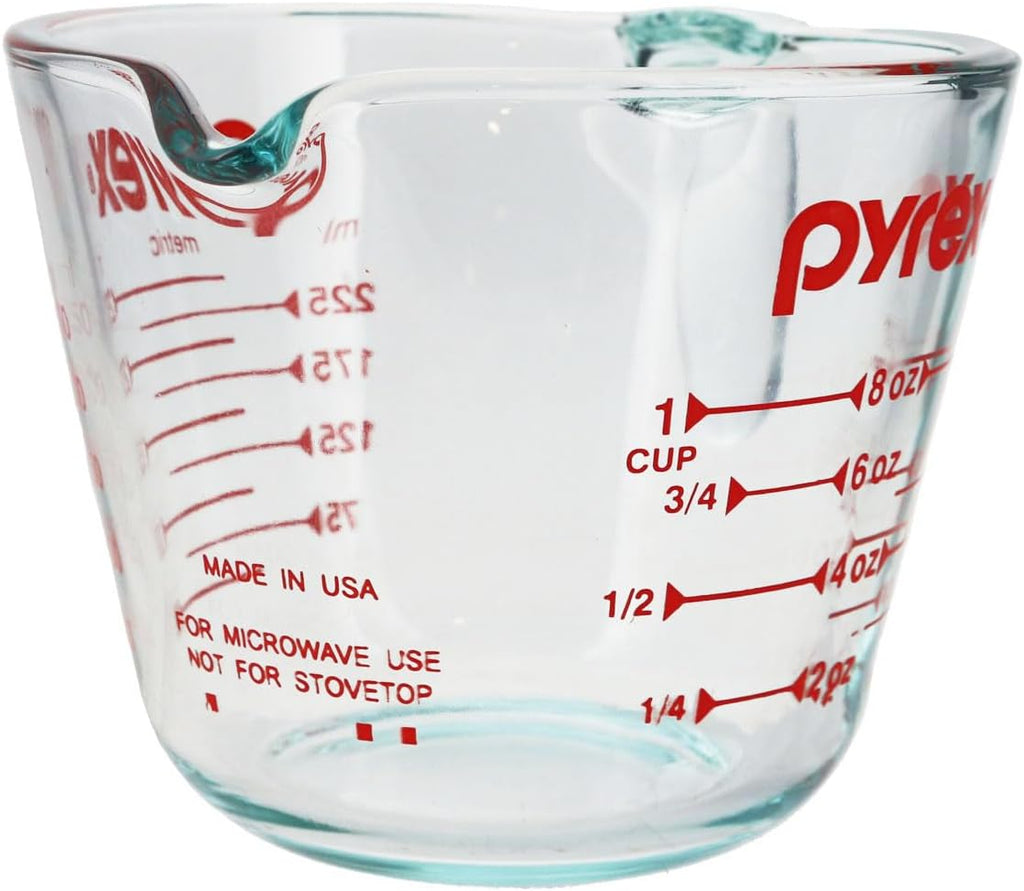 Measuring Cup, Clear with Red Measurements O2226