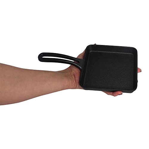4.5" Cast Iron Mini Skillet with Drip-Spouts, Pre-seasoned Oven Safe Cookware F107