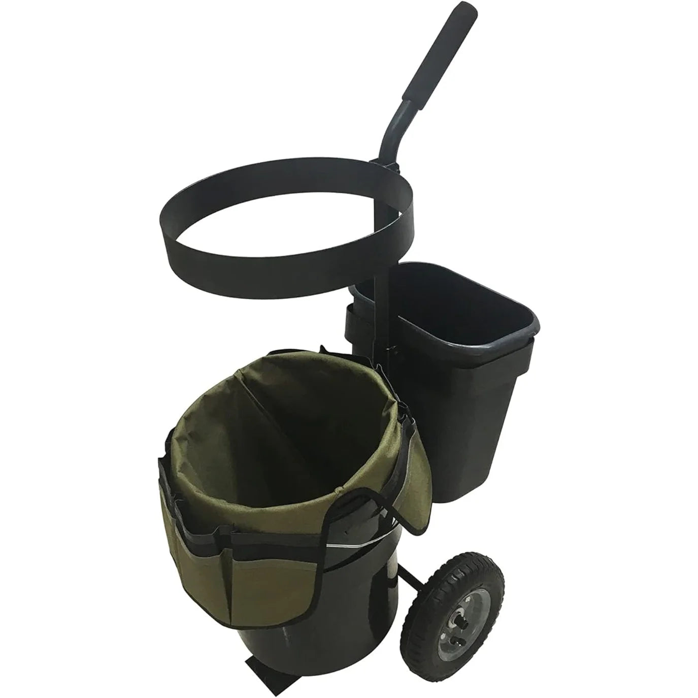 Heavy Duty Rolling Garden Cart with Tool Organizer and Bucket Bag T68987