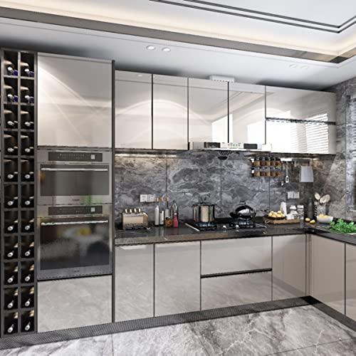 Marble Peel and Stick Contact Paper for Countertop, Matte Grey O968416