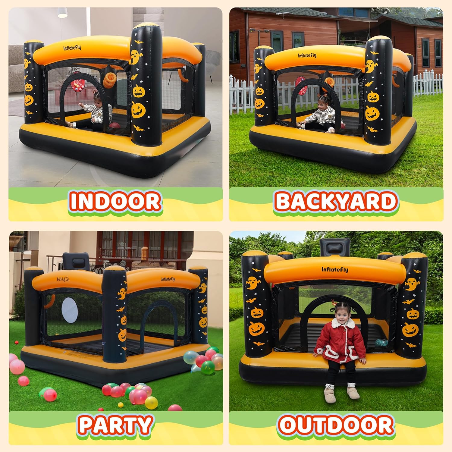 Inflatable Bouncy Castle for Toddlers with Ball Pit L38095