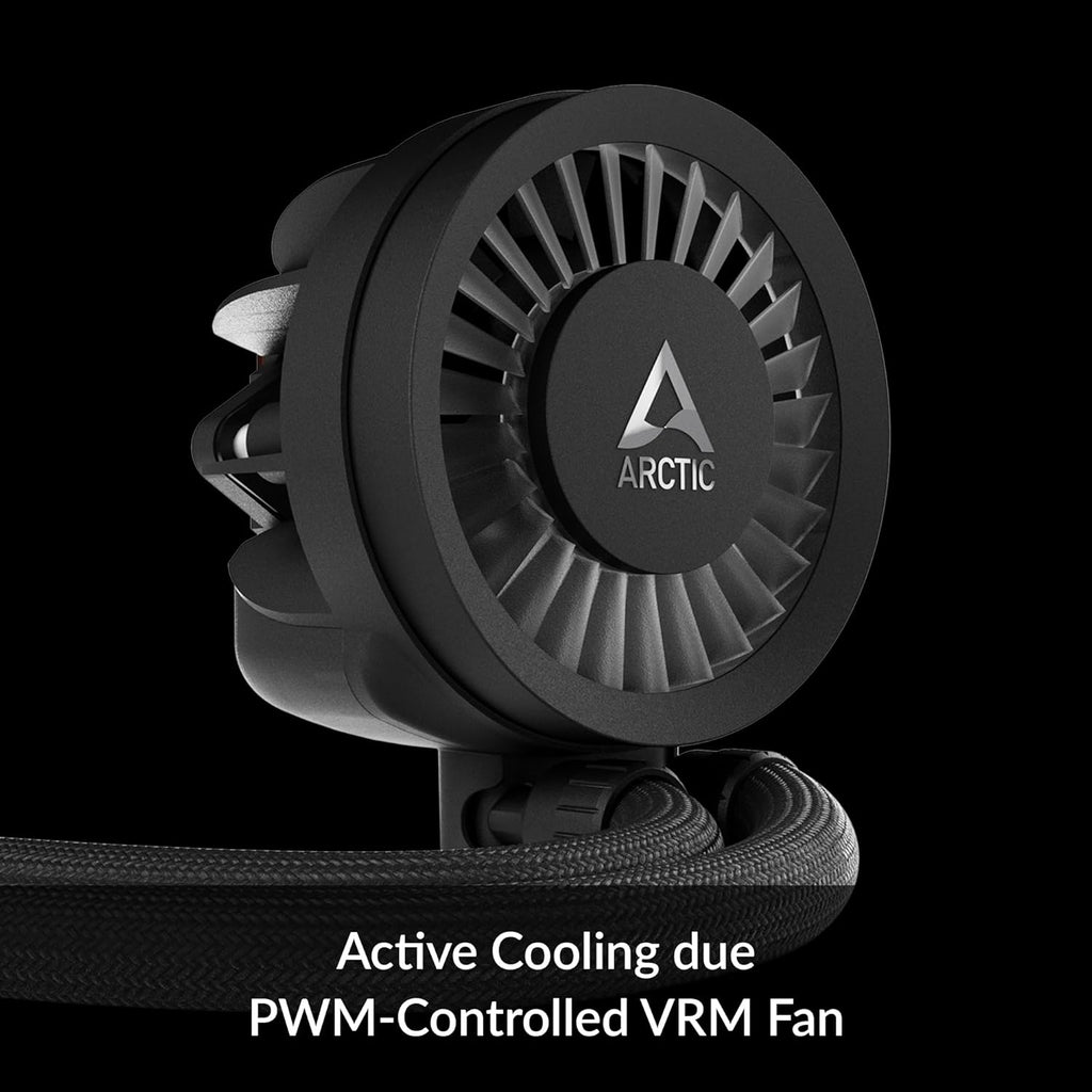 CPU AIO Water Cooler, PWM-Controlled Pump, Black I9780
