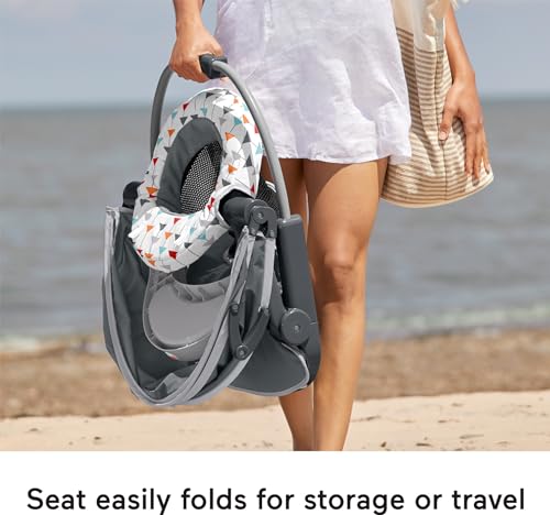 Travel Baby Chair with Snack Tray and Canopy for Outdoor Use X7563