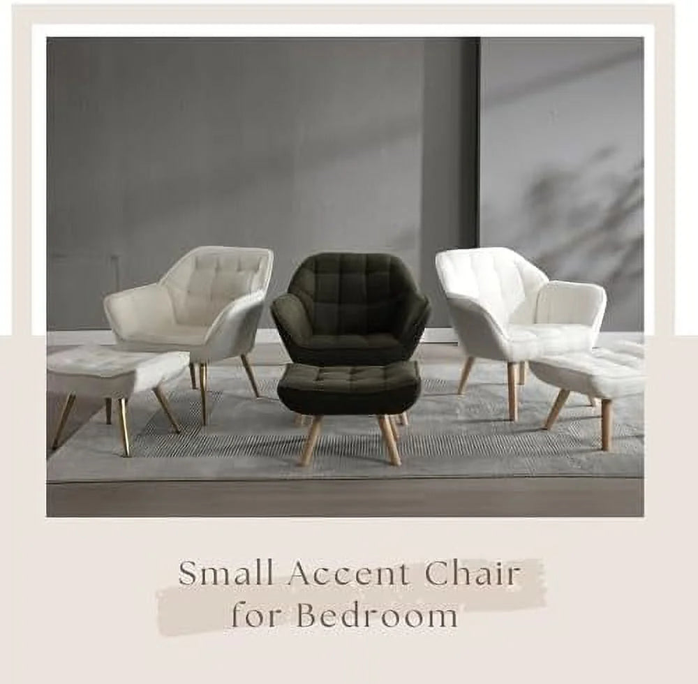 Small Loveseat 2-Seat Sofa with Wingback and Wood Legs K7724