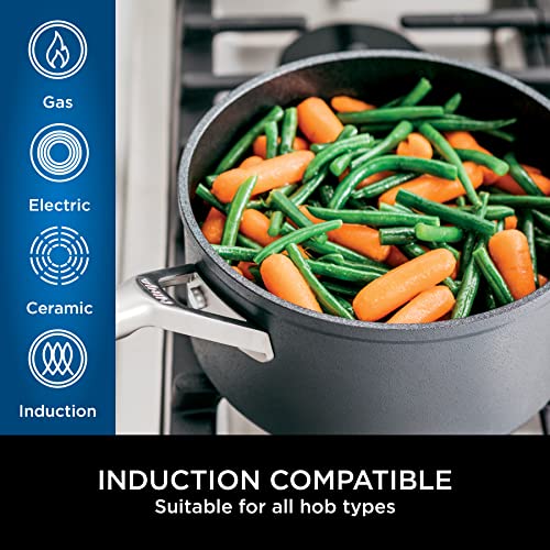 24cm Hard Anodised Frying Pan, Non-Stick, Induction Compatible F496881
