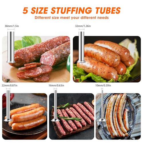 Stainless Steel Electric Sausage Stuffer, 22LB Vertical Filling Maker A2681
