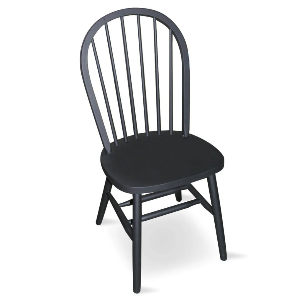Solid Wood Spindle Back Dining Chair, White/Natural S7108