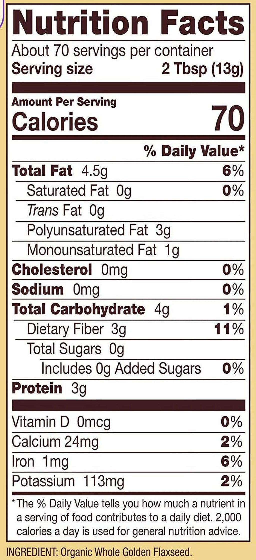 Organic Golden Flaxseed Meal, 32 oz (Pack of 2) S818