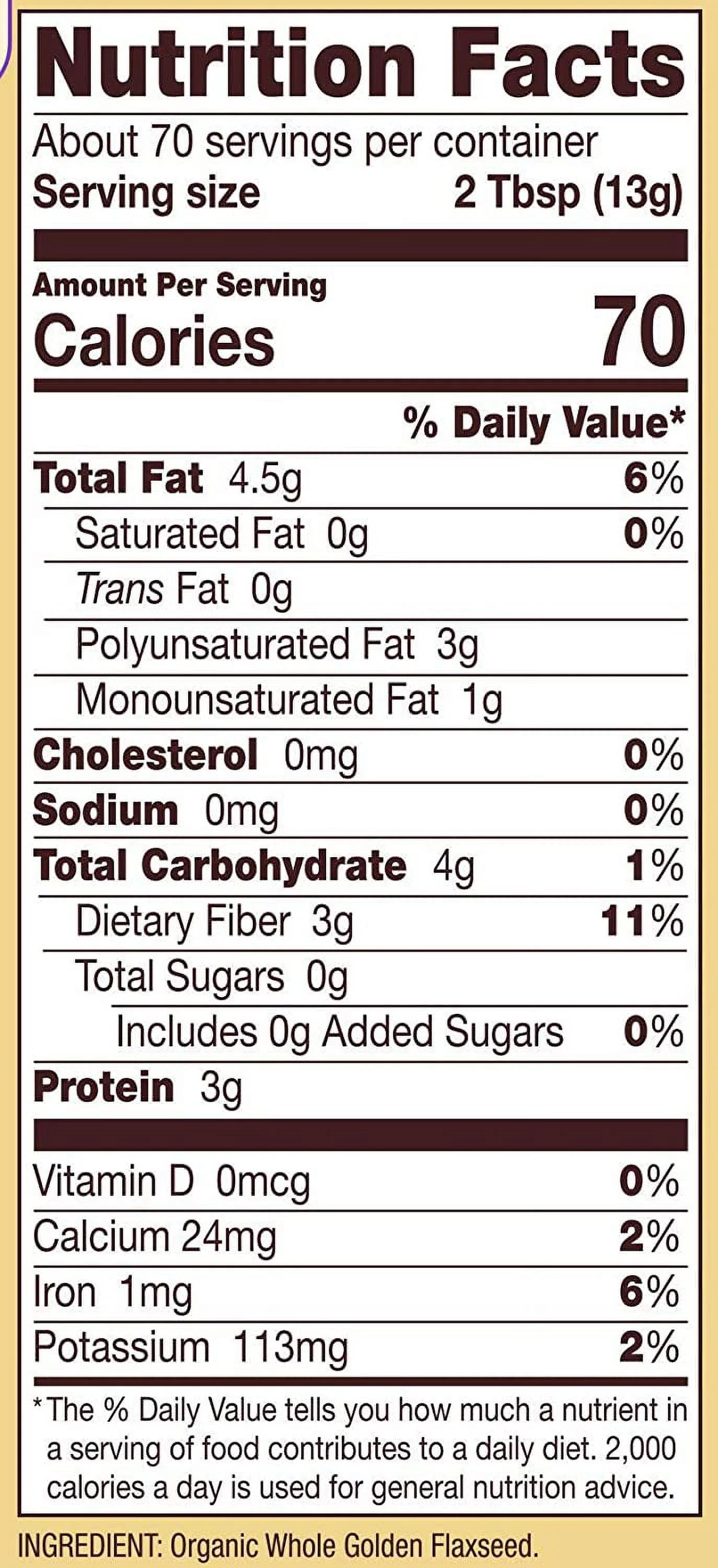 Organic Golden Flaxseed Meal, 32 oz (Pack of 2) S818