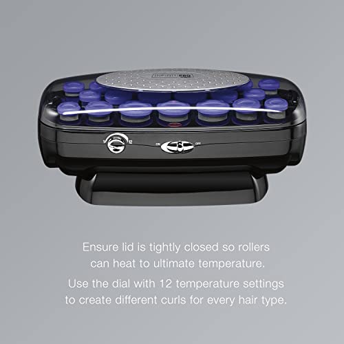 Ceramic Flocked Hot Roller Set with Cord Reel and 20 Hair Rollers Z9098