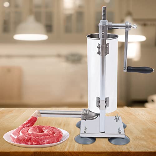 Stainless Steel Sausage Stuffer Machine with 8 Stuffing Tubes L3810
