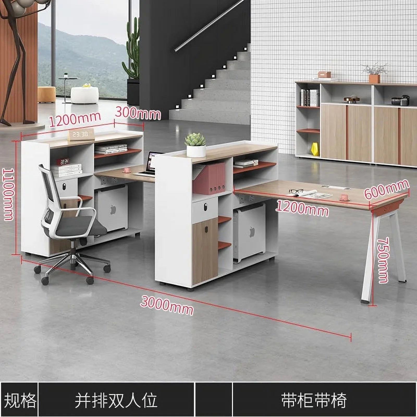 Executive Office Desk with Computer Workstation O951086