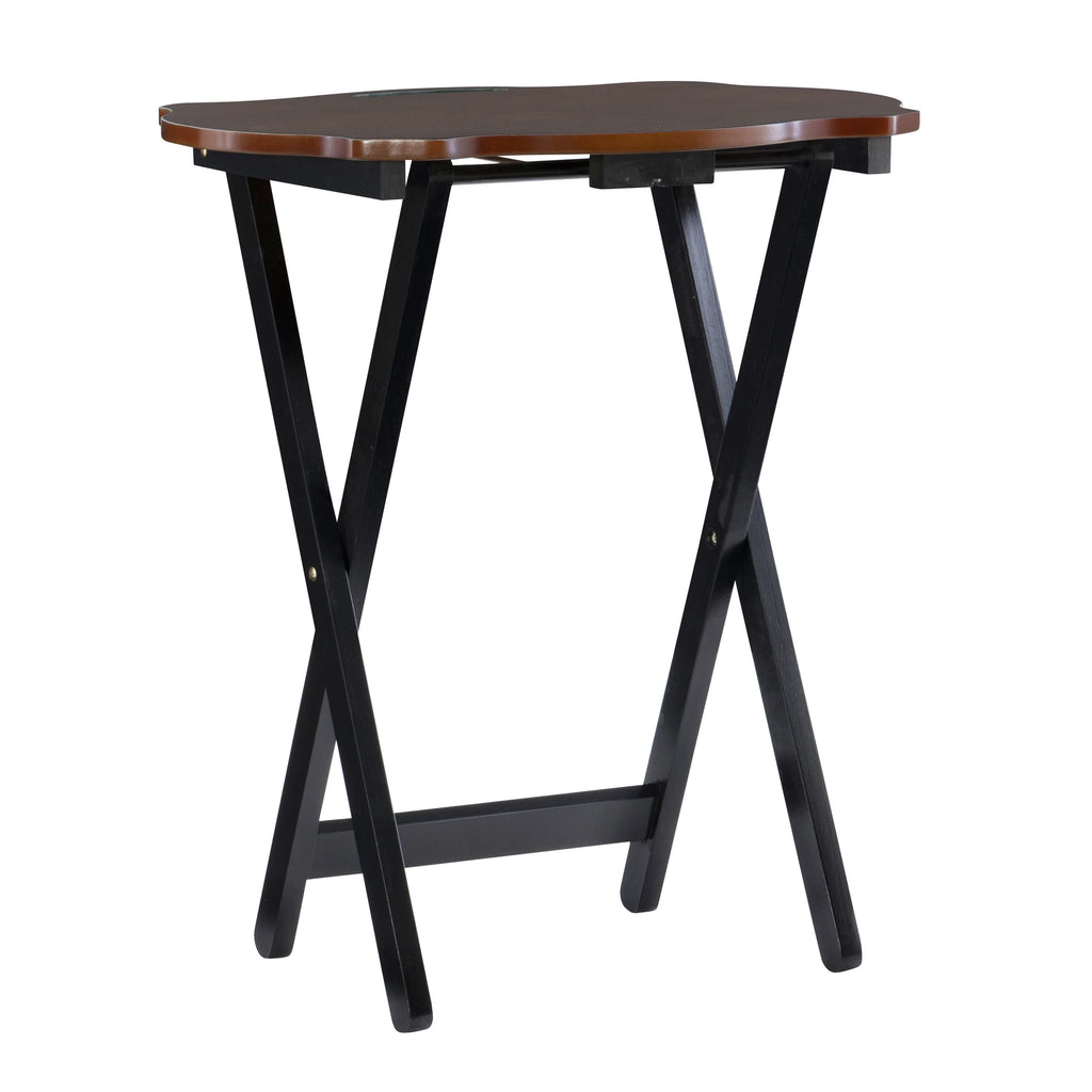 Folding Side Table 5-Piece Set with Stand, 26" Tall Y26089