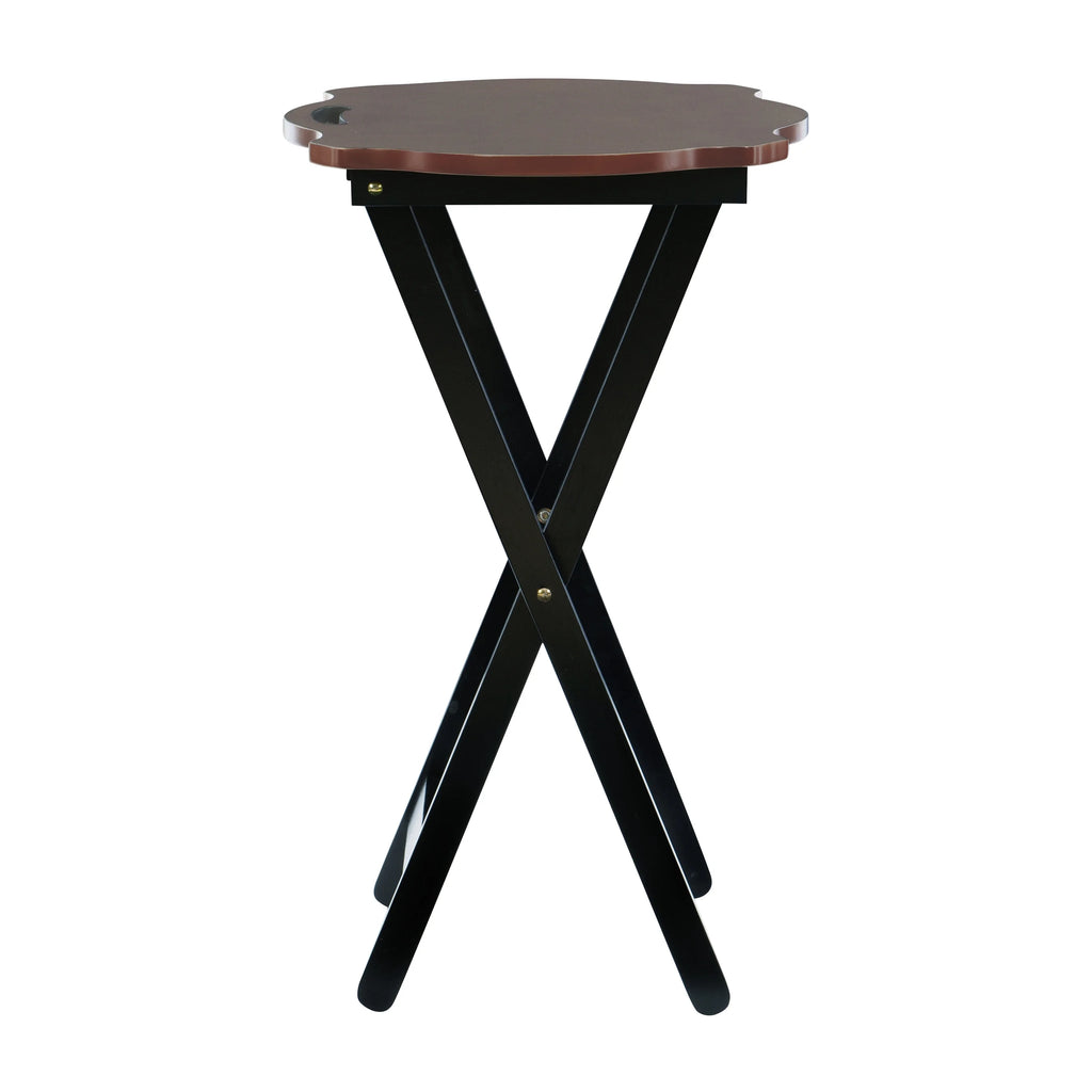 Folding Side Table 5-Piece Set with Stand, 26" Tall Y26089