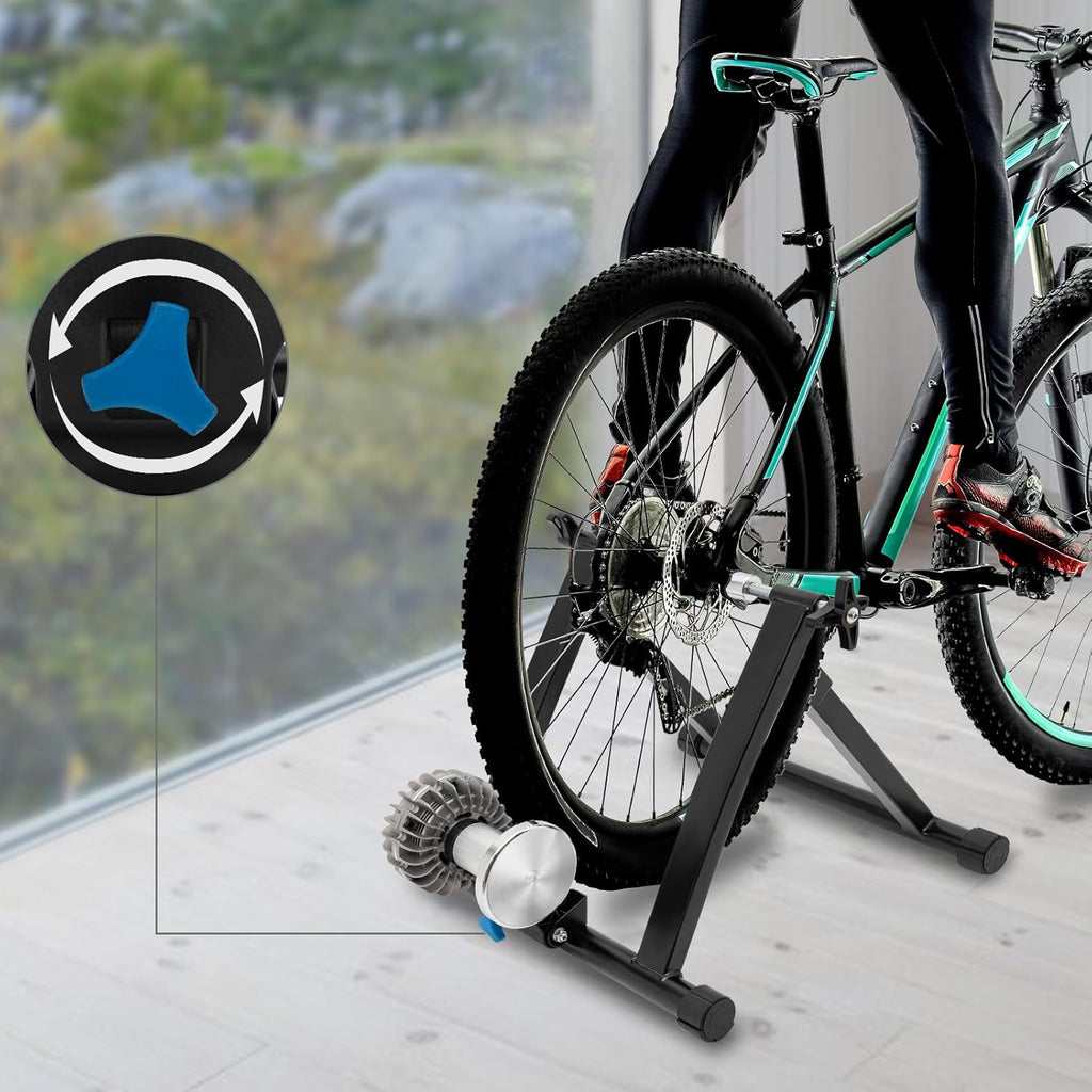 Magnetic Indoor Bike Trainer Stand for 26-29" & 700C Wheels with Quick Release Lever K93210