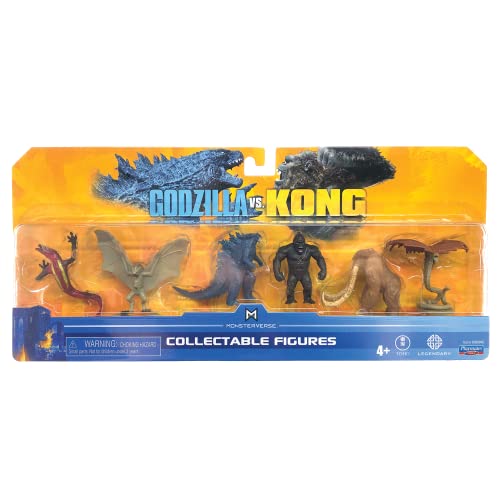 Godzilla vs Kong 2" Mini Monster 6 Pack, Multi Coloured S736744