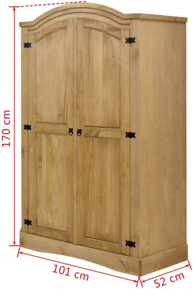 Mexican Pine 2-Door Wardrobe U99480