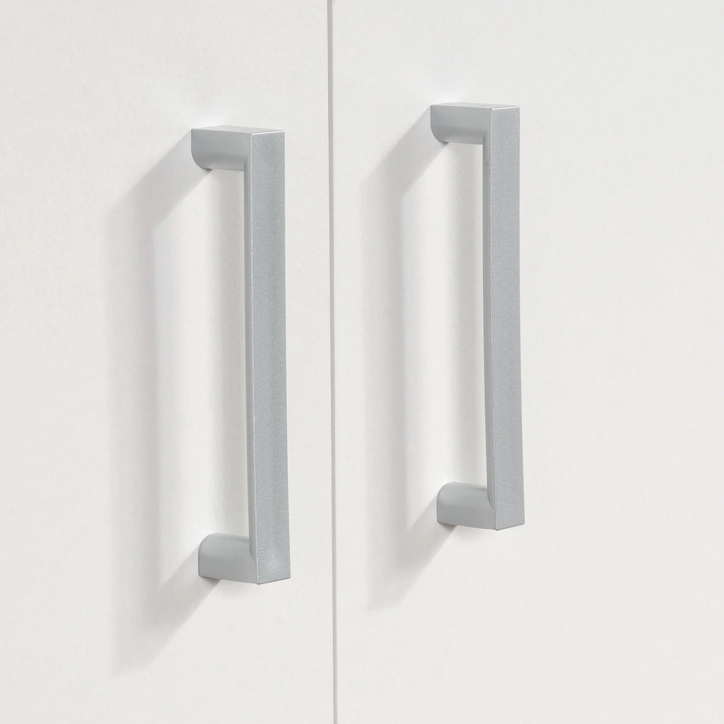 White Engineered Wood Storage Cabinet P848006