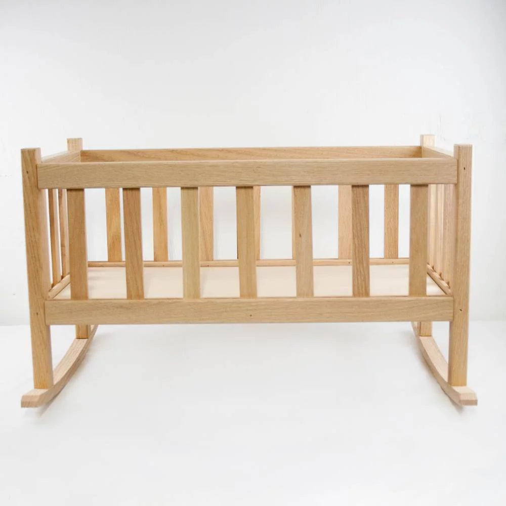 Oak Child Doll Rocking Cradle Toy 22 inch X3744
