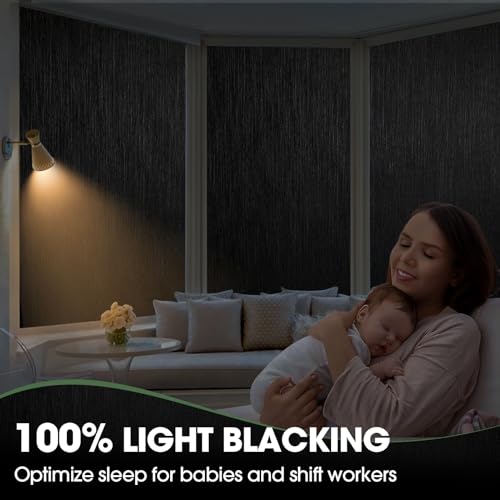 Blackout Window Privacy Film Anti UV Static Cling Removable Room Darkening Tint V6587