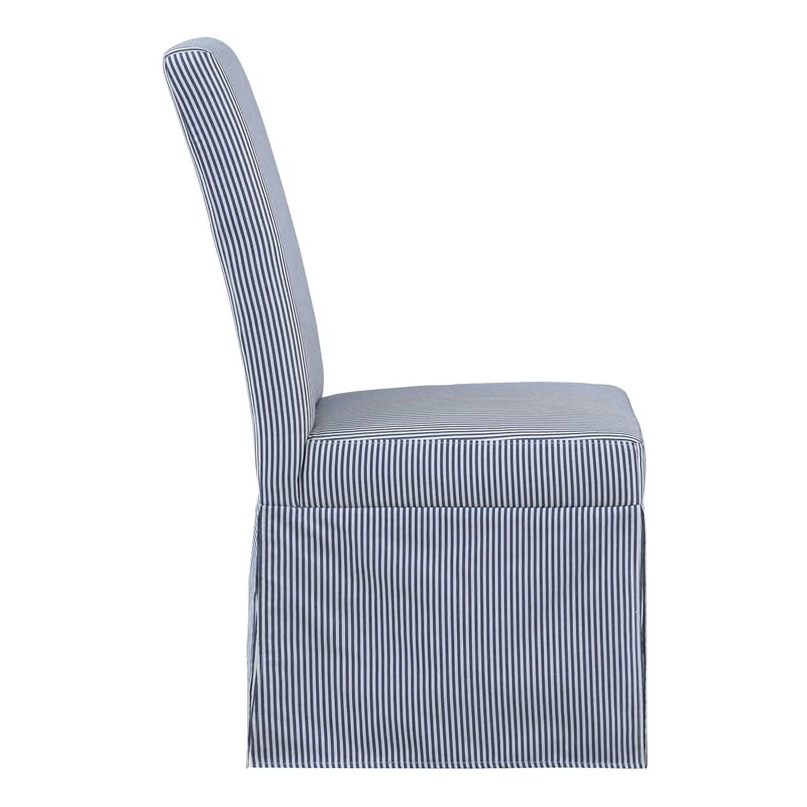 Navy Stripe Slipcover Dining Chair 2 Pack A856263