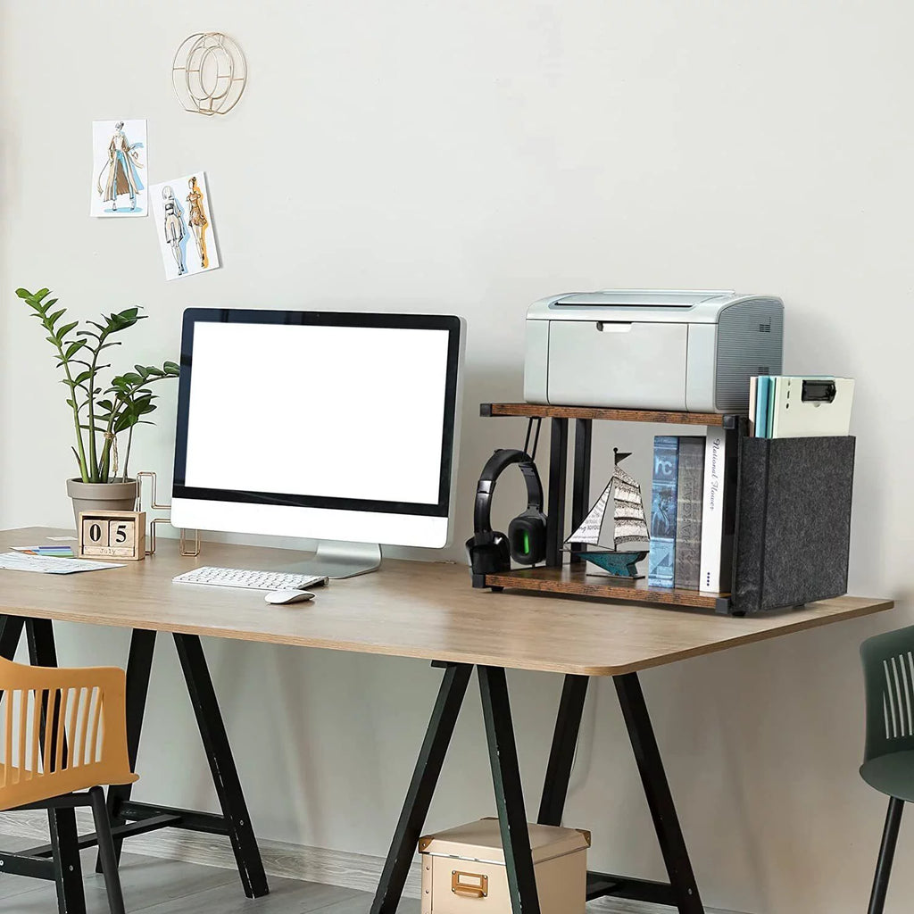 Mobile Printer Stand with Storage Under Desk U80104