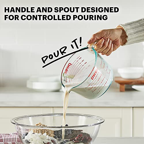 Glass Measuring Cup for Baking and Cooking, Oven and Microwave Safe O74589