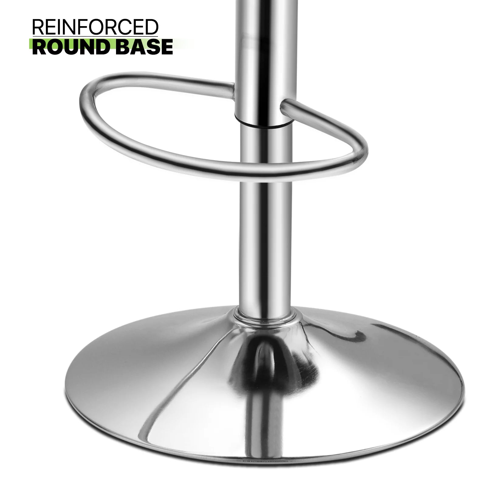 Set of 2 Faux Leather Adjustable Swivel Bar Stools with Backrest P16952