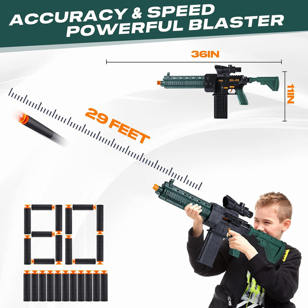 Foam Blaster Toy Gun with Soft Bullets for Outdoor Games Y69220
