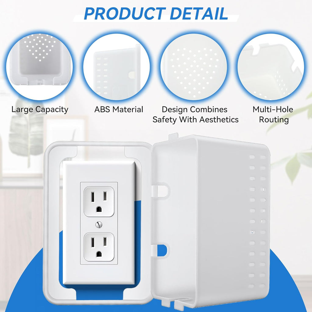 Extra Large Baby Proof Outlet Covers Box for Childproof, Plug Protectors M8200