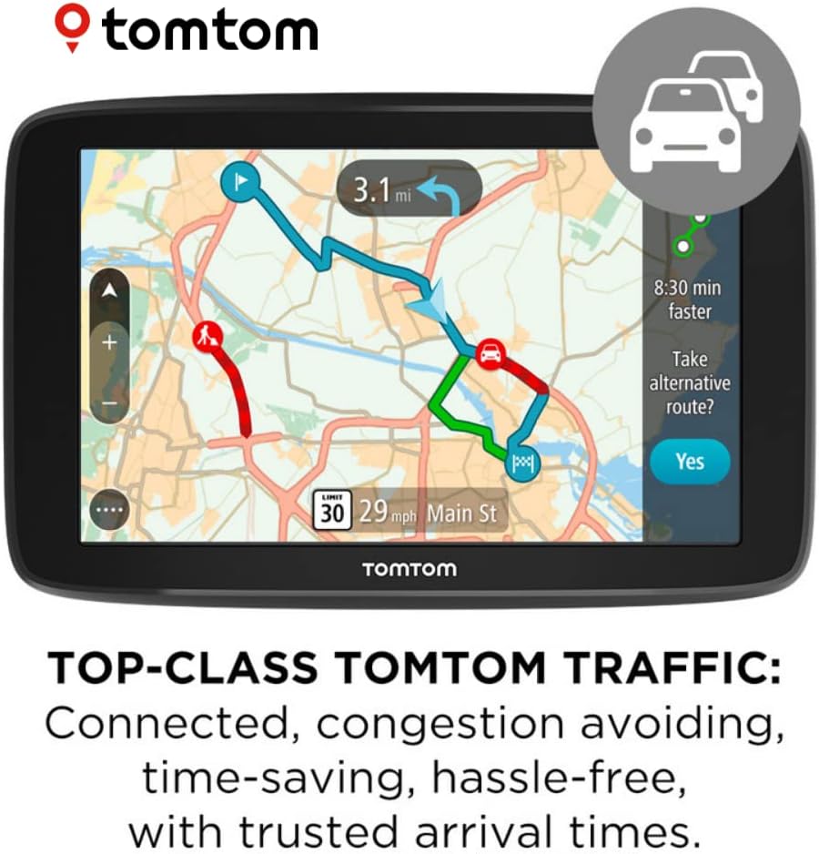 GPS Navigation Device with Wi-Fi Updates and Real-Time Traffic Y8562