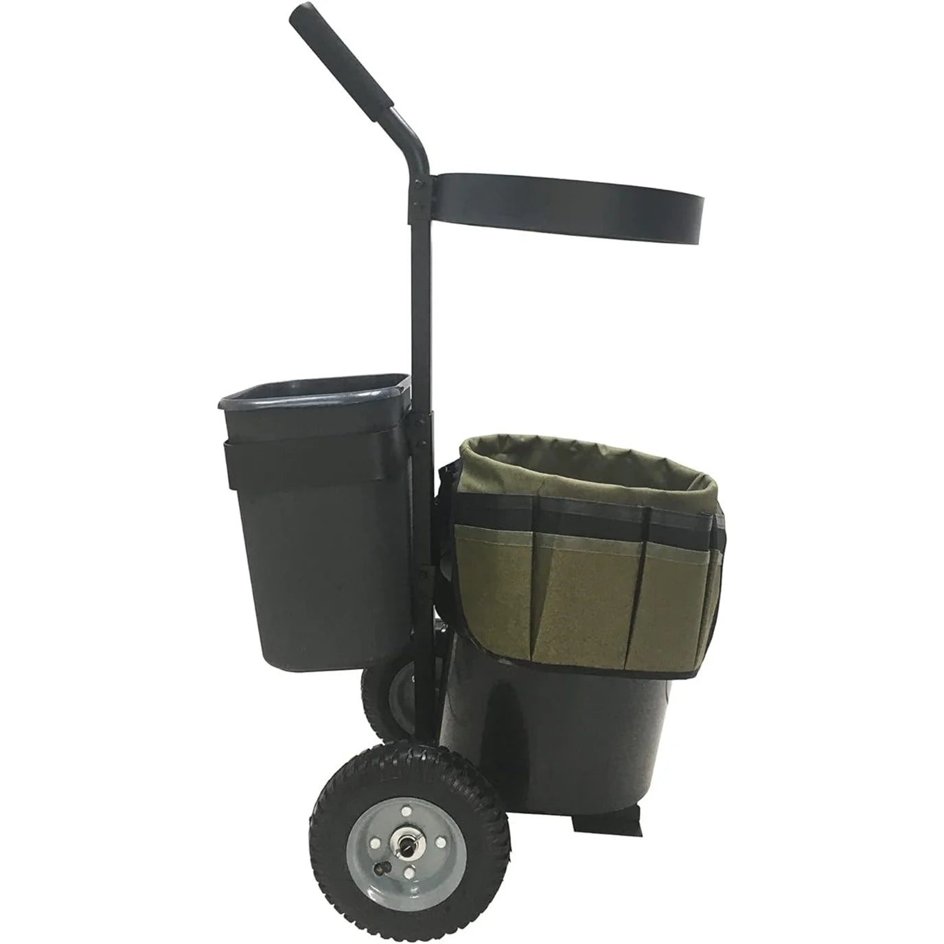 Heavy Duty Rolling Garden Cart with Tool Organizer and Bucket Bag T68987
