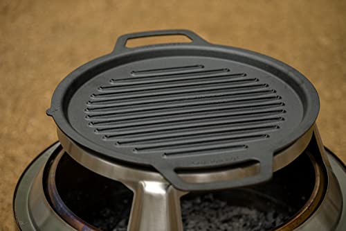 Cast Iron Grill Bundle for Smokeless Fire Pit with Stand and Ash Pan K505