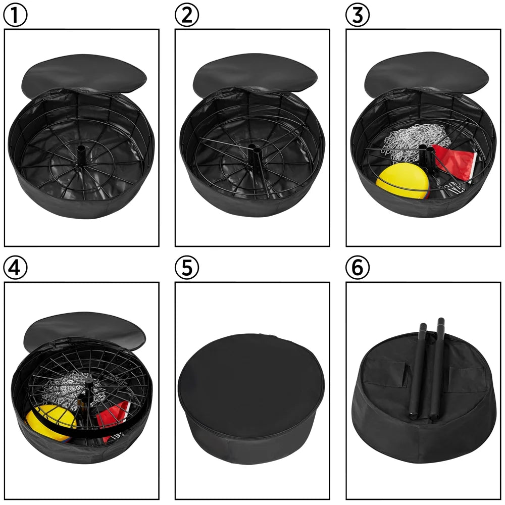 Disc Golf Goal with Carrying Bag and 3 Discs X622263