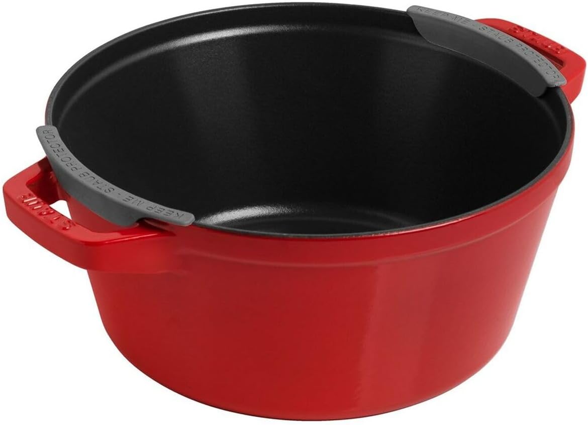 Round Cast Iron Cooking Pot Set 2 Pieces O498410